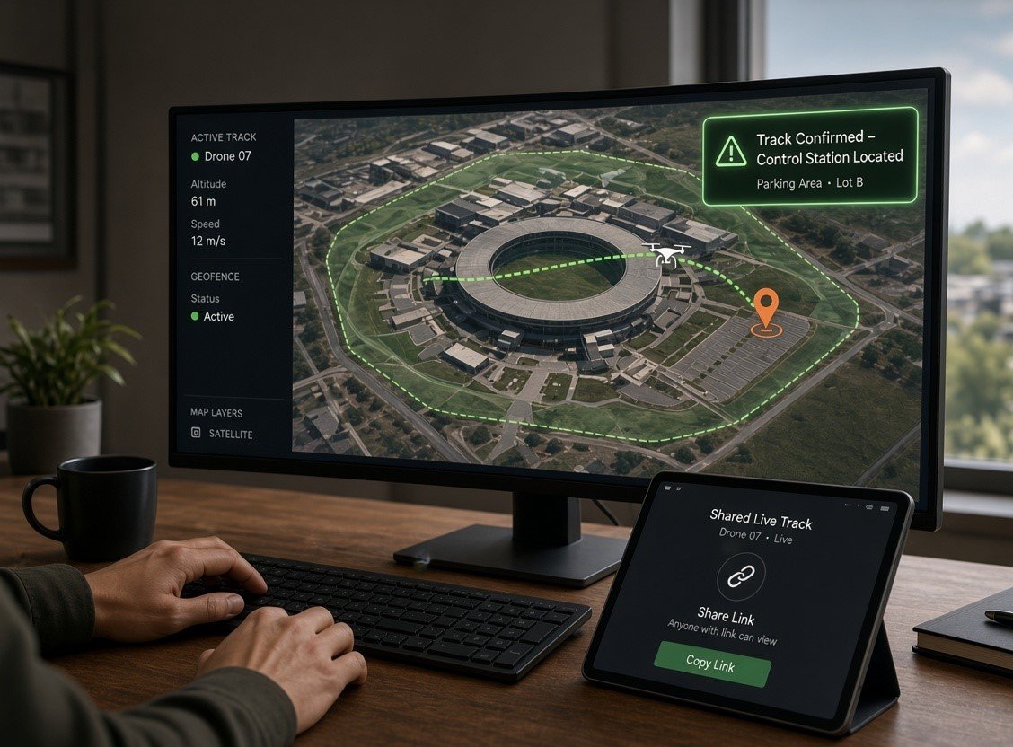Drone Detection Software Live Tracking Dashboard After Alert